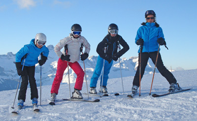 ski lesson with ski instructor megeve ski school ASM Megeve